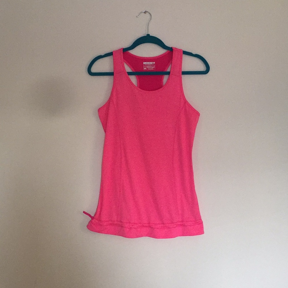 Pink razor back workout tank. Layer 8 brand